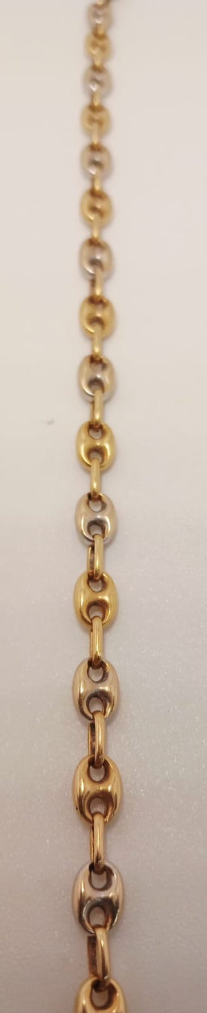 Bracelet Maillon Grain de Café en Or 18 K - 7.67 G