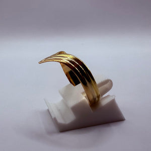 Bagues anneau en or jaune et blanc 18K Taille-59