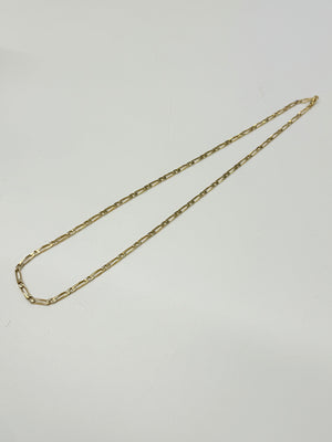 Collier Chaîne Figaro Or jaune et blanc 18k