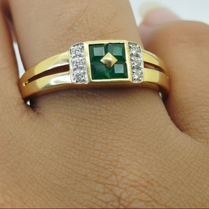 Bague en or jaune 18 K - Taille 65 - 4.66 G