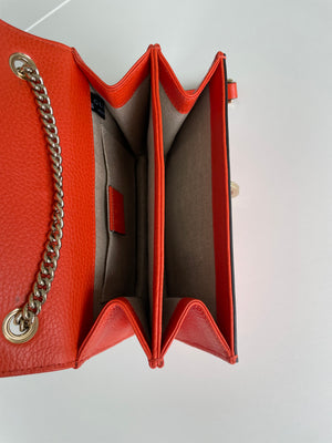 Sac à bandoulière Gucci Interlocking en cuir orange