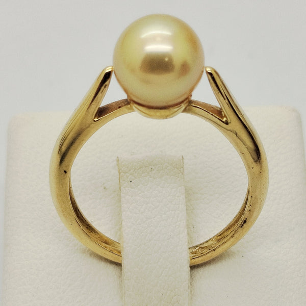 Bague Or Jaune 18 Carats avec Perle de Culture
