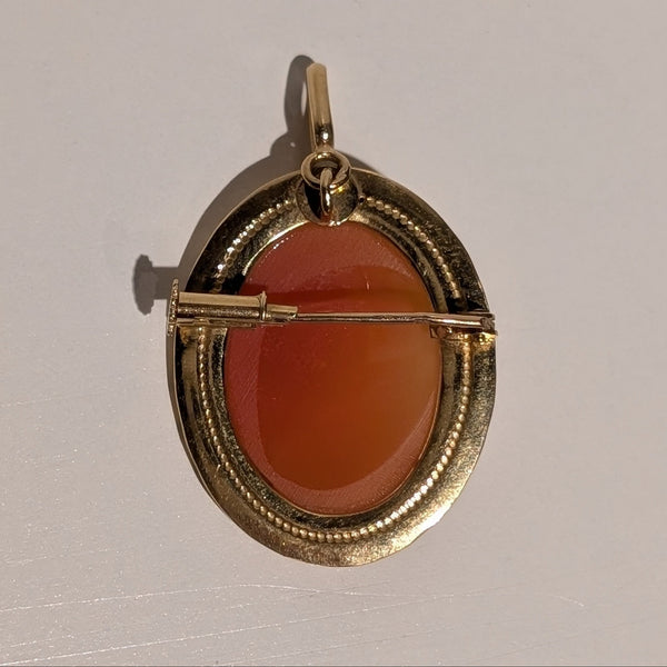 Pendentif Camée en Or Jaune 18K - 3.59g