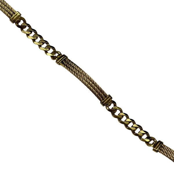 Bracelet Gourmette en Or Jaune 18K