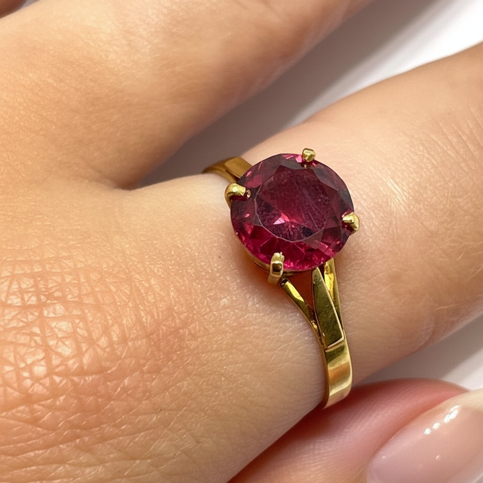 Bague en Or Jaune 18K - Taille 57 - 1.83 G