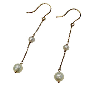 Boucles d'oreilles pendantes en Or jaune 18K