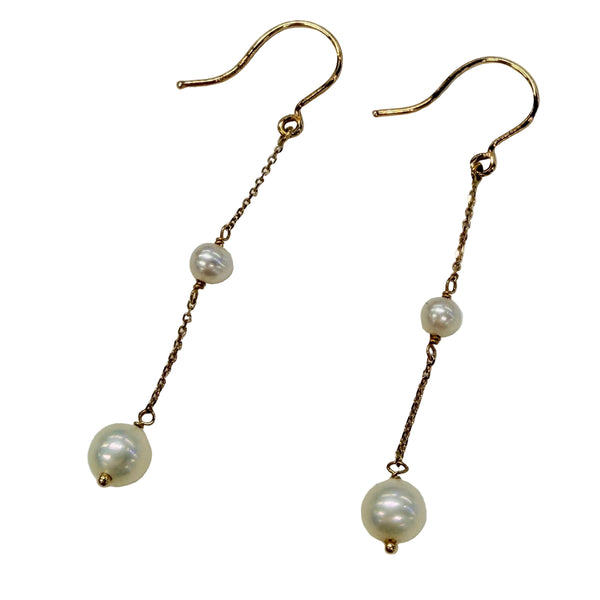 Boucles d'oreilles pendantes en Or jaune 18K