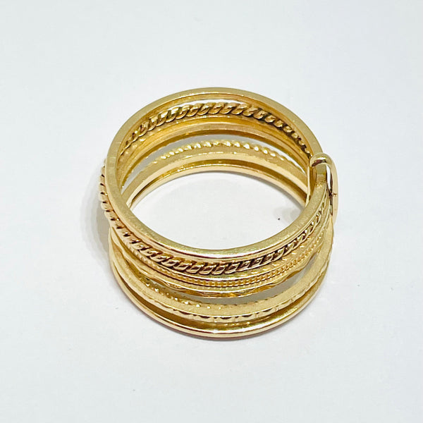 Bague semainier en Or 18K - Taille 51 - 4.03G