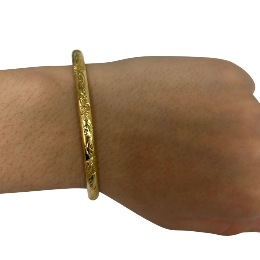 Bracelet Jonc rigide en or jaune 18K - 7.49 Grs