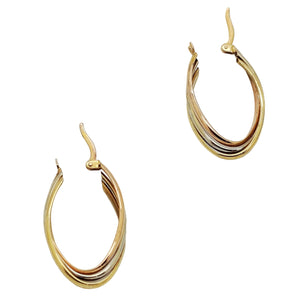 Boucle d'oreille en Or Jaune, Or Blanc, Or Rose  18 carats