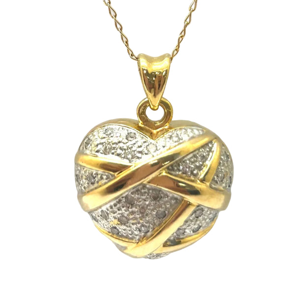 Pendentif Coeur Diamants 18 carats