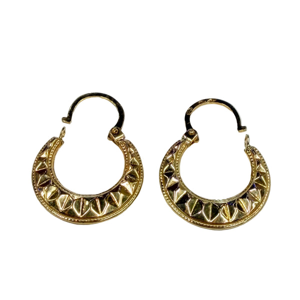 Boucles d'oreilles créoles or jaune 18k