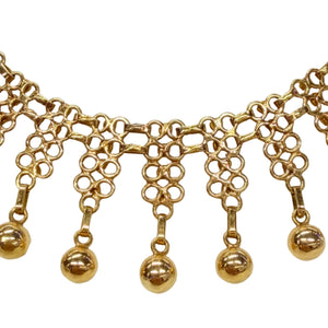 Collier Ras du Cou Maille Fantaisie en Or Jaune 18k