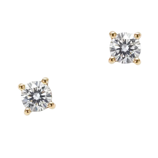 Boucles d'oreilles en or jaune et diamants 18k - 0.82 G