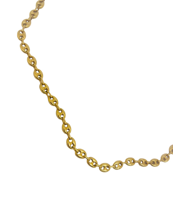 Collier Sautoir Or jaune 750, Grain de Café