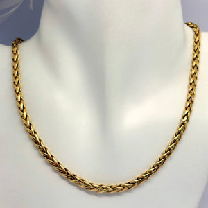 Collier Ras du Cou maille Palmier en Or Jaune 18 Carats