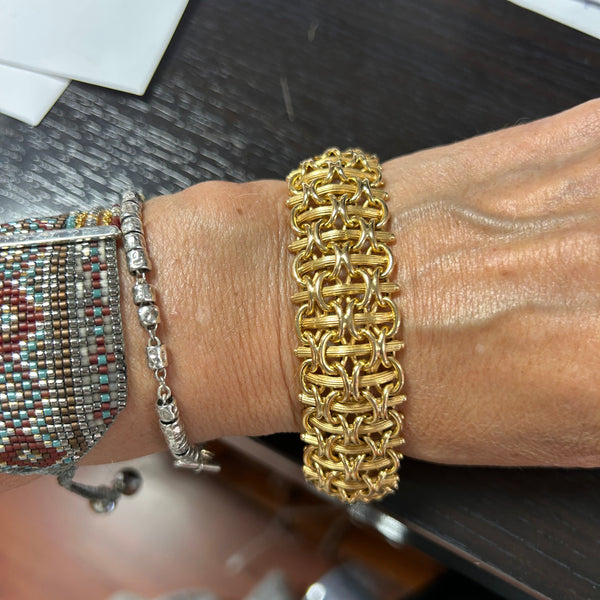 Bracelet Manchette en Or Jaune 18K 43.82 Grs