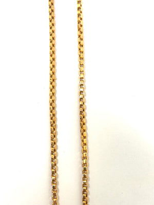 Collier chaîne maille vénitienne en or jaune