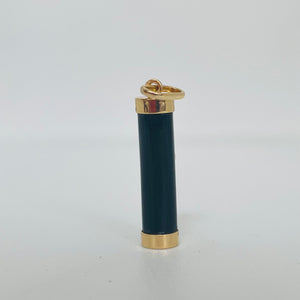 Pendentif Symbole Singe Or Jaune 18K avec Onyx