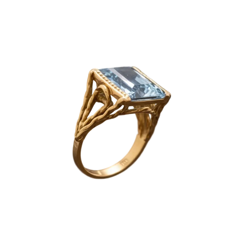 Bague Ancienne en Or Jaune 18k - 5.5 G