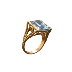Bague Ancienne en Or Jaune 18k - 5.5 G