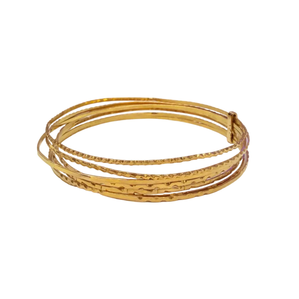 Bracelet jonc or jaune 18k