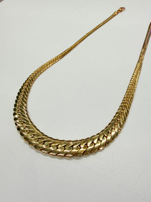 Collier maille anglaise en Or Jaune 18k - 17.89 Grs