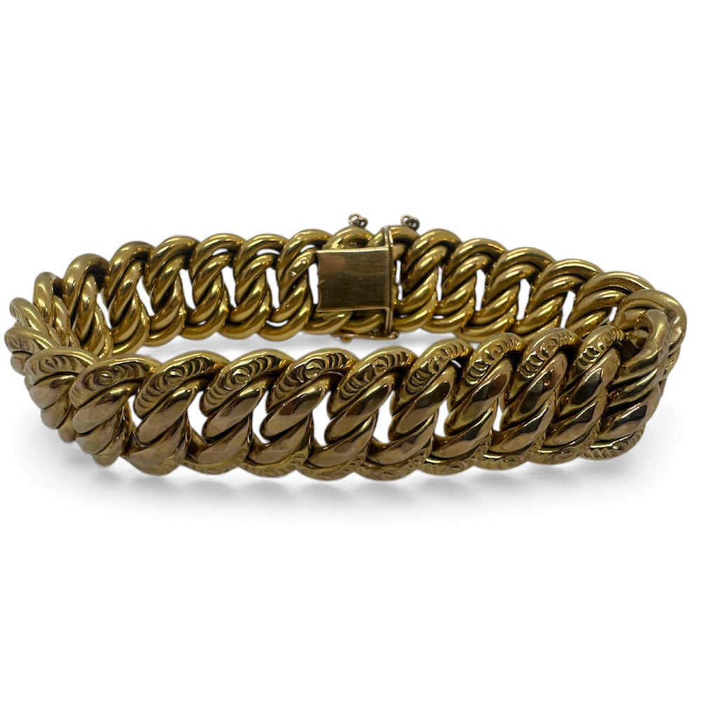 Bracelet Gourmette en Or Jaune 18K - 48.45 Grs