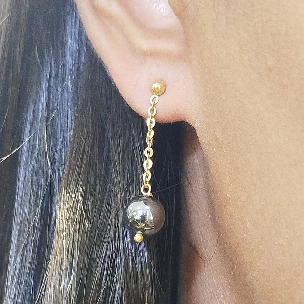 Boucles d'oreilles Pendante Or Jaune 18 carats 3.58