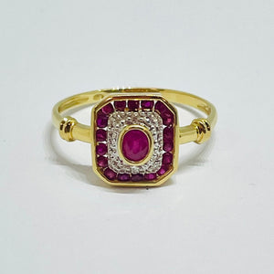 Bagues en Or jaune 18K - Taille 57 - 2.58g