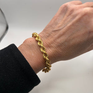 Bracelet maillon torsadé en Or jaune 18K - 16.32G