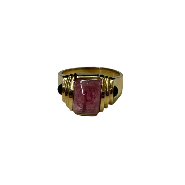 Bague Tank en Or Jaune avec Améthyste