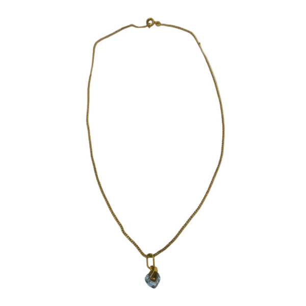 Collier Matinée Inspiré Aigue Marine Coeur