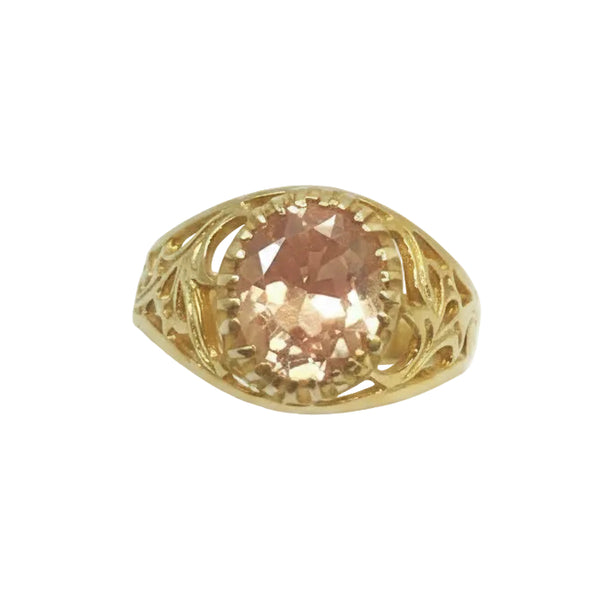 Bague Chevalière Or Jaune avec Oxyde 18K - 4Grs - T58