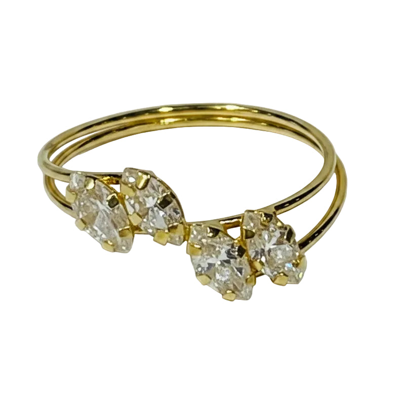 Bague en Or Jaune 18 K - Taille 56 - 1.40 G