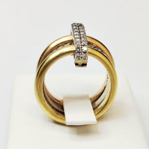 Bague Ancienne en Or 18K avec Diamants 11.01 Grs - Taille 47