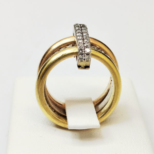 Bague Ancienne en Or 18K avec Diamants 11.01 Grs - Taille 47