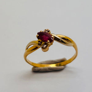 Bague en Or jaune et blanc 18K Taille-50.5
