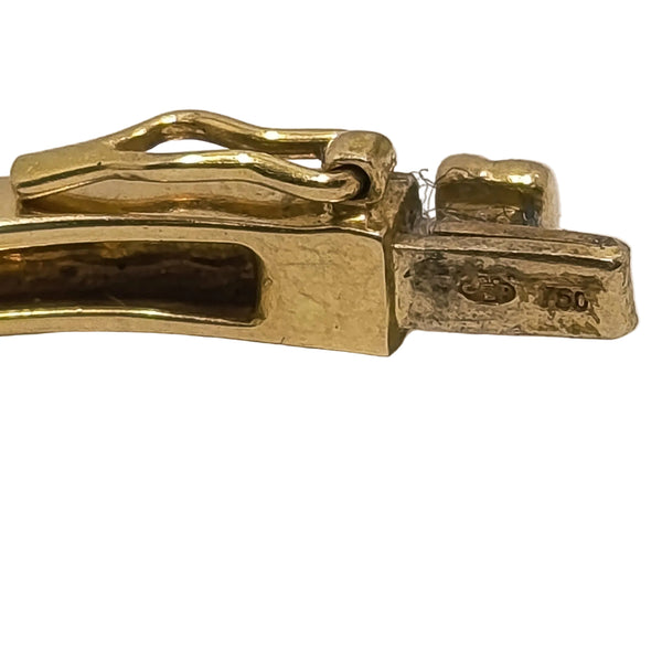 Bracelet Jonc Or Jaune et Blanc 18K 750