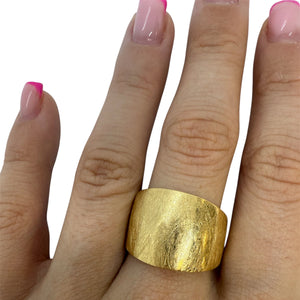 Bague Jonc en Or Jaune 18 K - Taille 56