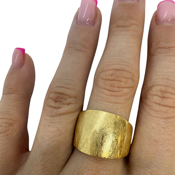 Bague Jonc en Or Jaune 18 K - Taille 56
