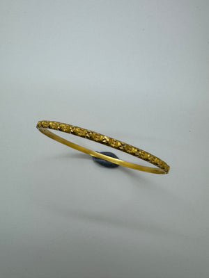 Bracelet Jonc Indien en Or Jaune 18K - Tête d'aigle