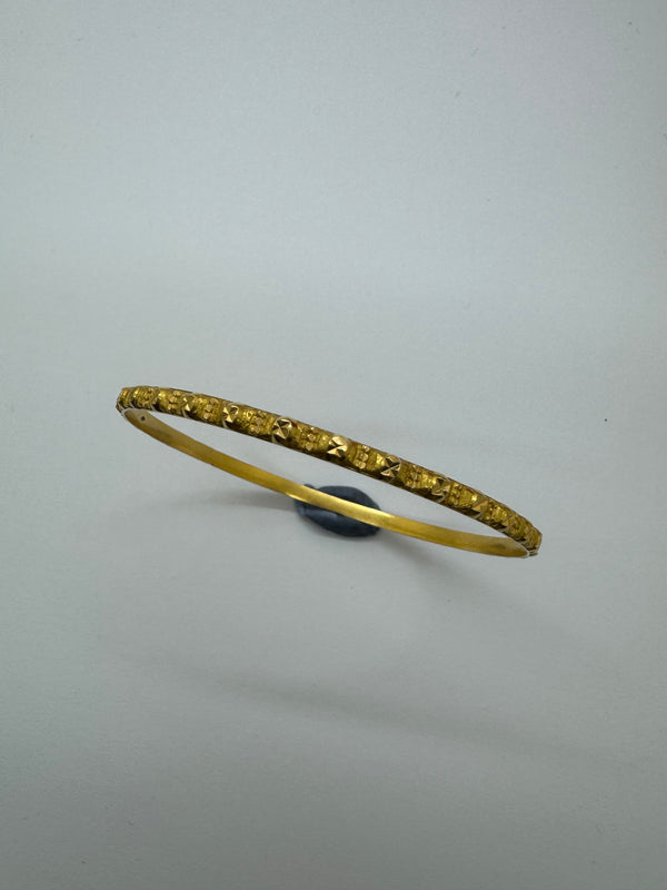 Bracelet Jonc Indien en Or Jaune 18K - Tête d'aigle