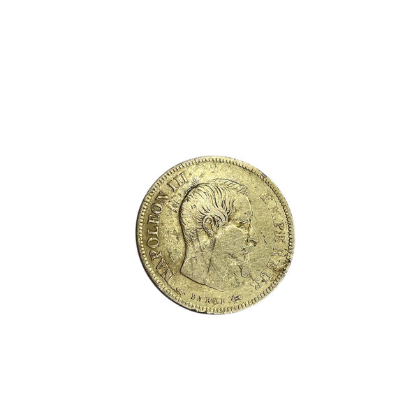 Pendentif Or Jaune Empereur Napoléon III 1855 - 10 Francs Titrage : 900