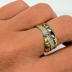 Bague en or jaune 18K - Taille 55