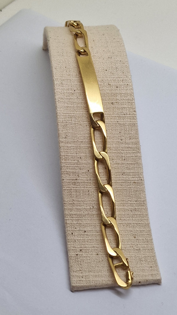 Bracelet Gourmette Or Jaune 18k 34.21 Grs