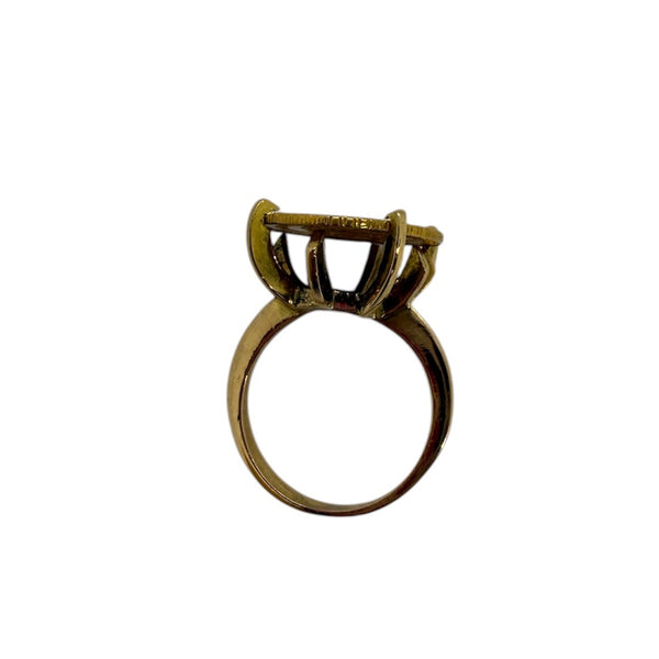 Bague porte pièce or jaune 20K Taille-50