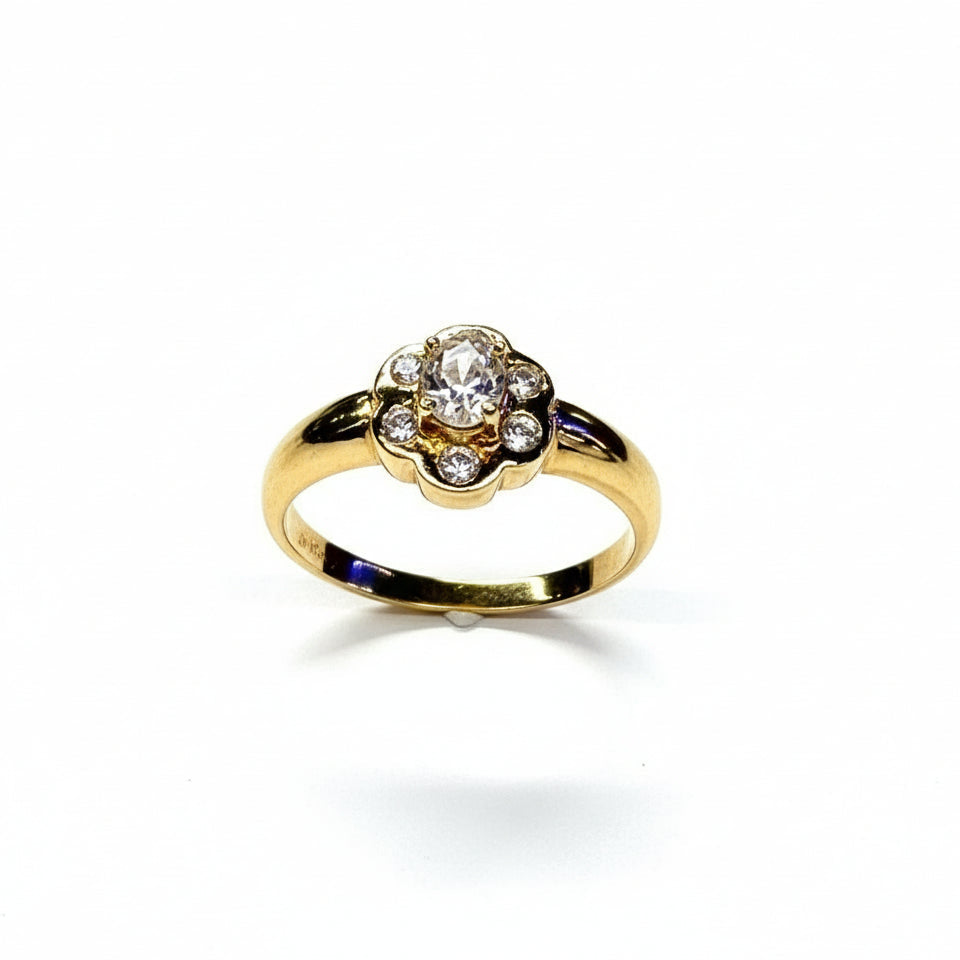 Bague en Or Jaune 18k - Taille 56