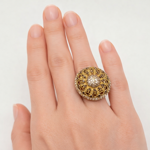 Bagues en or jaune 18K - Taille 54  8.97 Grs