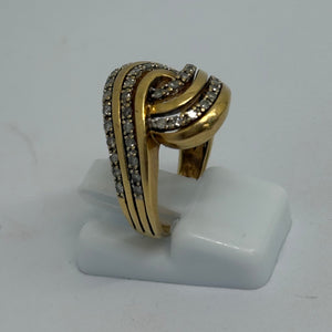 Bague Tank Or Jaune 18 K - Taille 51 - 6.78 G